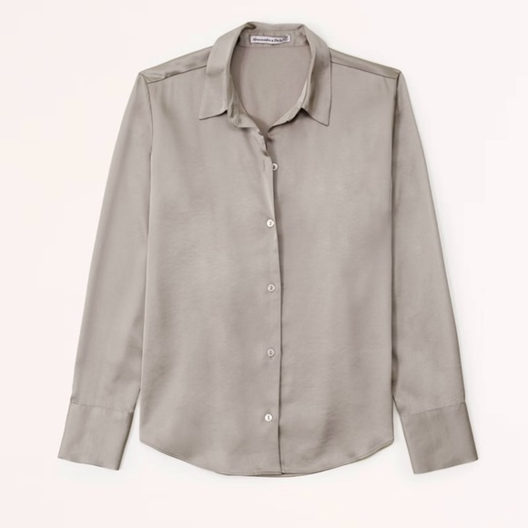 Abercrombie satin button up - Picture 1 of 5